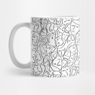 Call Me By Your Name Elios Shirt Faces in Faded Outlines on White CMBYN Mug